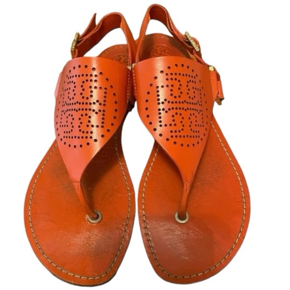 Tory Burch Women Carpi Preferred Logo
Leather Thong Sandals Size 8 - Picture 4 of 9